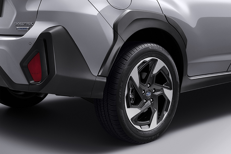 Lähivaade Subaru Crosstreki alumiiniumveljele.