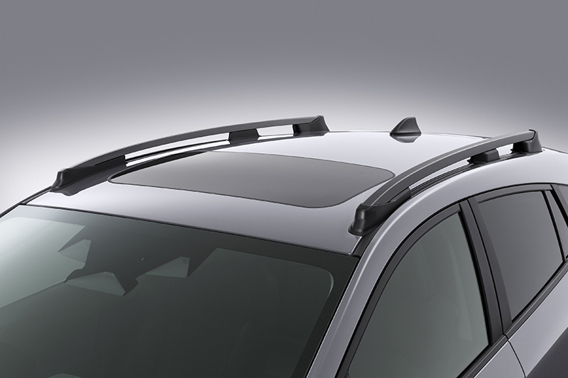 Subaru Crosstrek avatava katuseluugi ja katuseraamidega.